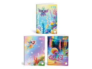 Notebook Aqua Cuties, lined, A4, 32 sheets