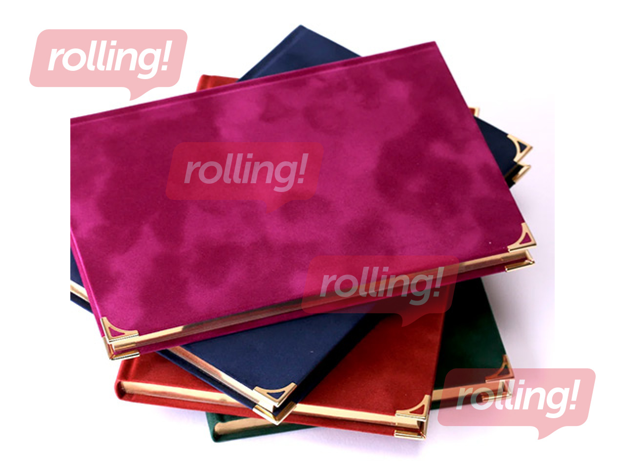 Notebook Velvet Luxury, A5, green velvet