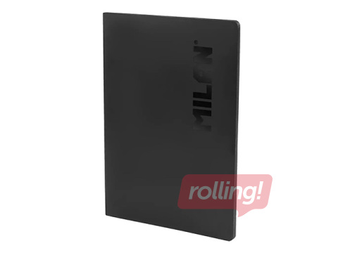 Notebook Milan, lined paper, black, A4, 48 sheets