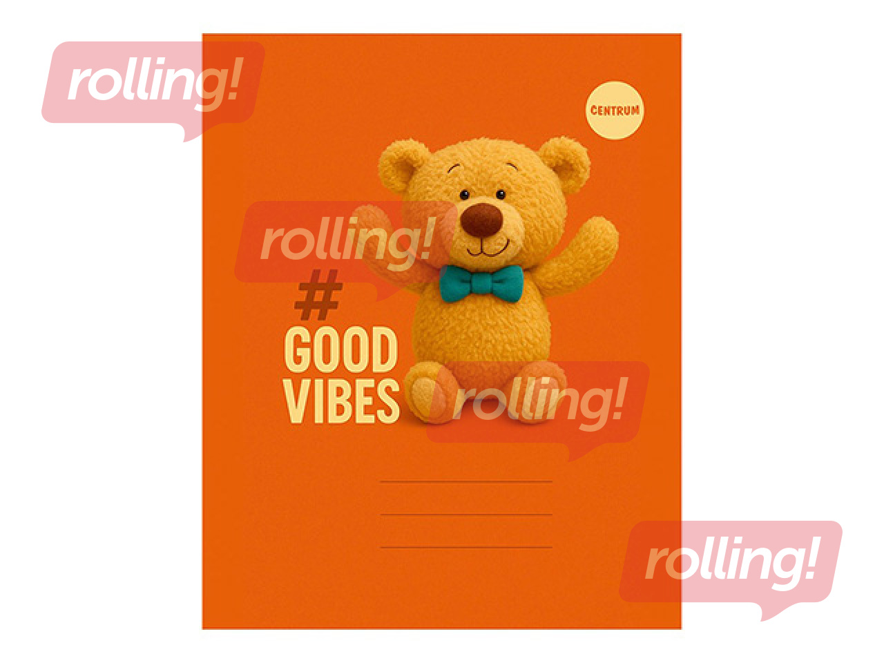 Notebook Centrum, Good Vibes, squared, orange, A5, 48 sheets