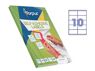 Labels Forpus, A4, 105x57mm, 100 sheets, white