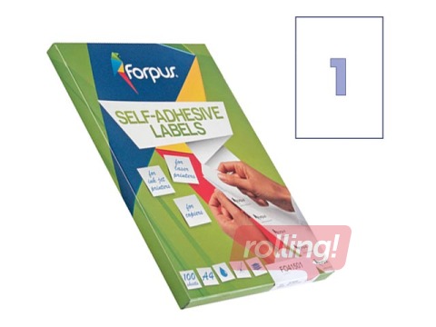 Labels Forpus, A4, 210x297mm, 100 sheets, white