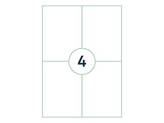 Etiketid Rillprint, A4, 105x148 mm, 100 lehte, valge 