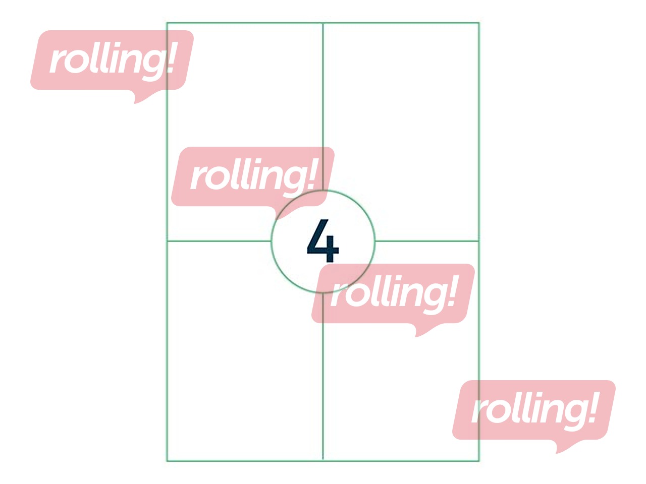 Uzlīmes Rillprint, A4,105x148 mm, 100 loksnes, baltas 