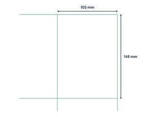 Uzlīmes Rillprint, A4,105x148 mm, 100 loksnes, baltas 