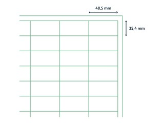 Uzlīmes Rillprint, A4, 48.5x25.4 mm, 100 loksnes, baltas 