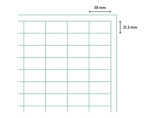 Наклейки Rillprint, A4, 38x21.2 мм,100 листов, белые