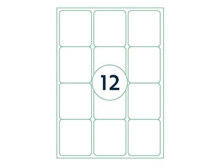 Labels Rillprint, A4, 63.5x72 mm, 100 sheets, white 