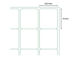 Labels Rillprint, A4, 63.5x72 mm, 100 sheets, white 