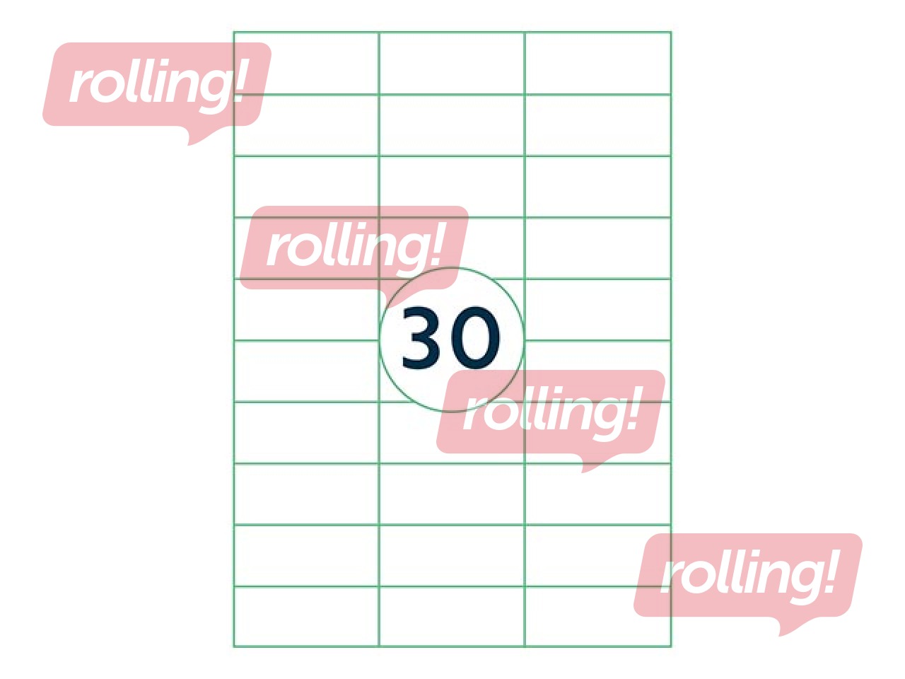 Labels Rillprint, A4, 70x29.7 mm, 100 sheets, white 