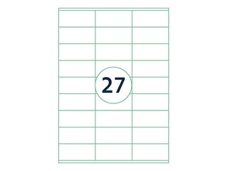Labels Rillprint, A4, 70x32 mm, 100 sheets, white 