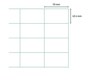 Labels Rillprint, A4, 70x42.4 mm, 100 sheets, white 