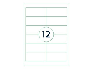 Uzlīmes Rillprint, A4, 97x42.3 mm,100 loksnes, baltas
