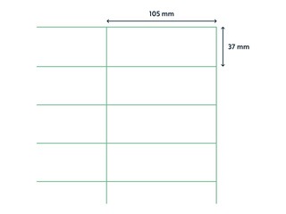 Etiketid Rillprint, A4, 105x37 mm, 100 lehte, valge 