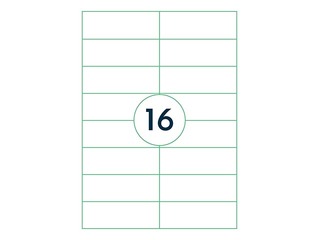 Uzlīmes Rillprint,  A4,105x37 mm,100 loksnes, baltas 