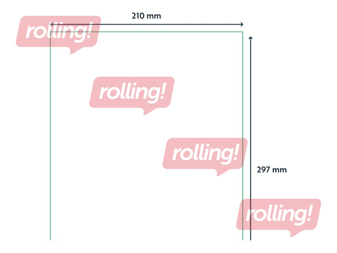 Наклейки Rillprint, A4, 210x297 мм,100 листов, белые