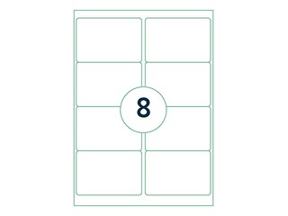 Labels Rillprint, A4, 99.1x67.7 mm, 100 sheets, white 