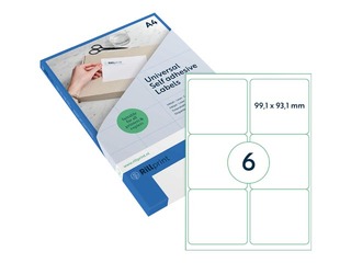 Uzlīmes Rillprint,  A4, 99.1x93.1 mm,100 loksnes, baltas 