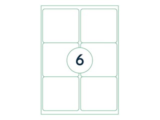 Uzlīmes Rillprint,  A4, 99.1x93.1 mm,100 loksnes, baltas 