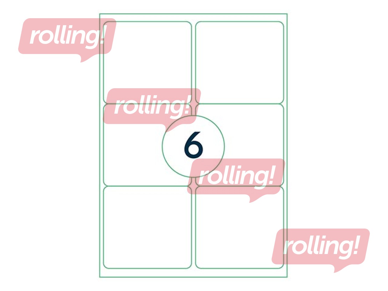 Uzlīmes Rillprint,  A4, 99.1x93.1 mm,100 loksnes, baltas 