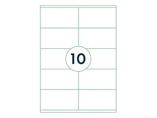 Labels Rillprint, A4, 105x57 mm, 100 sheets, white 