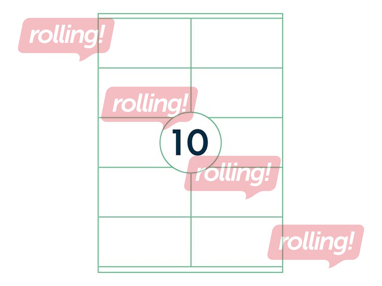 Labels Rillprint, A4, 105x57 mm, 100 sheets, white 