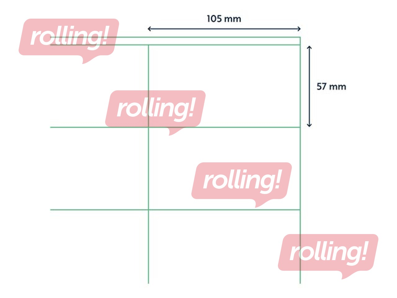 Labels Rillprint, A4, 105x57 mm, 100 sheets, white 