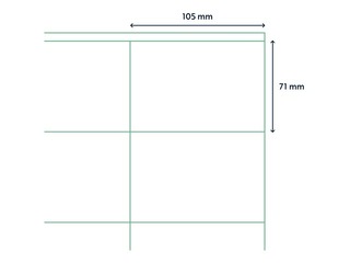 Uzlīmes Rillprint, A4, 105x71 mm,100 loksnes, baltas 