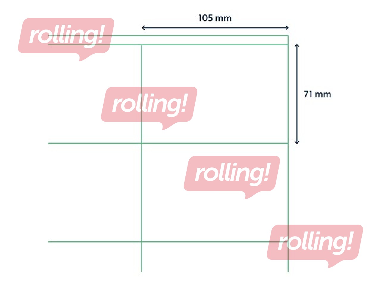 Uzlīmes Rillprint, A4, 105x71 mm,100 loksnes, baltas 