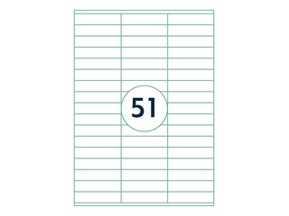 Uzlīmes Rillprint, A4, 70 x 16.9 mm,100 loksnes, baltas 