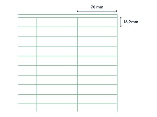 Uzlīmes Rillprint, A4, 70 x 16.9 mm,100 loksnes, baltas 