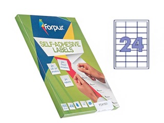 Uzlīmes Forpus, A4, 64.6x33.8 mm, 100 loksnes, baltas