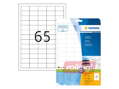 SALE Sügavkülma etiketid Herma Special, A4, 38.1x21.2 mm, 25 lehte, valge