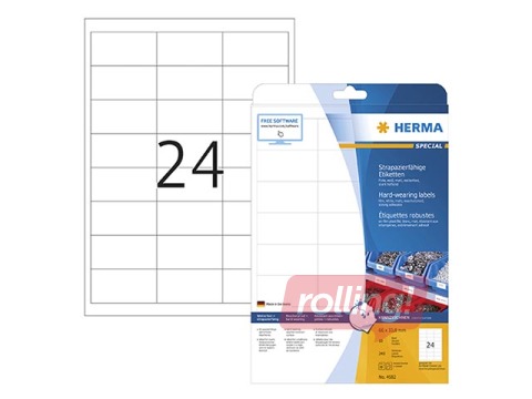 Uzlīmes Herma Special, A4, 66x33.8 mm, 25 loksnes, saldētavai