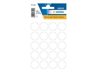 Наклейки - кружочки Herma, 19 мм, белые