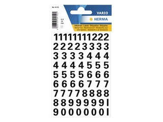 Uzlīmes ciparu 0-9, h=10mm, melni cipari