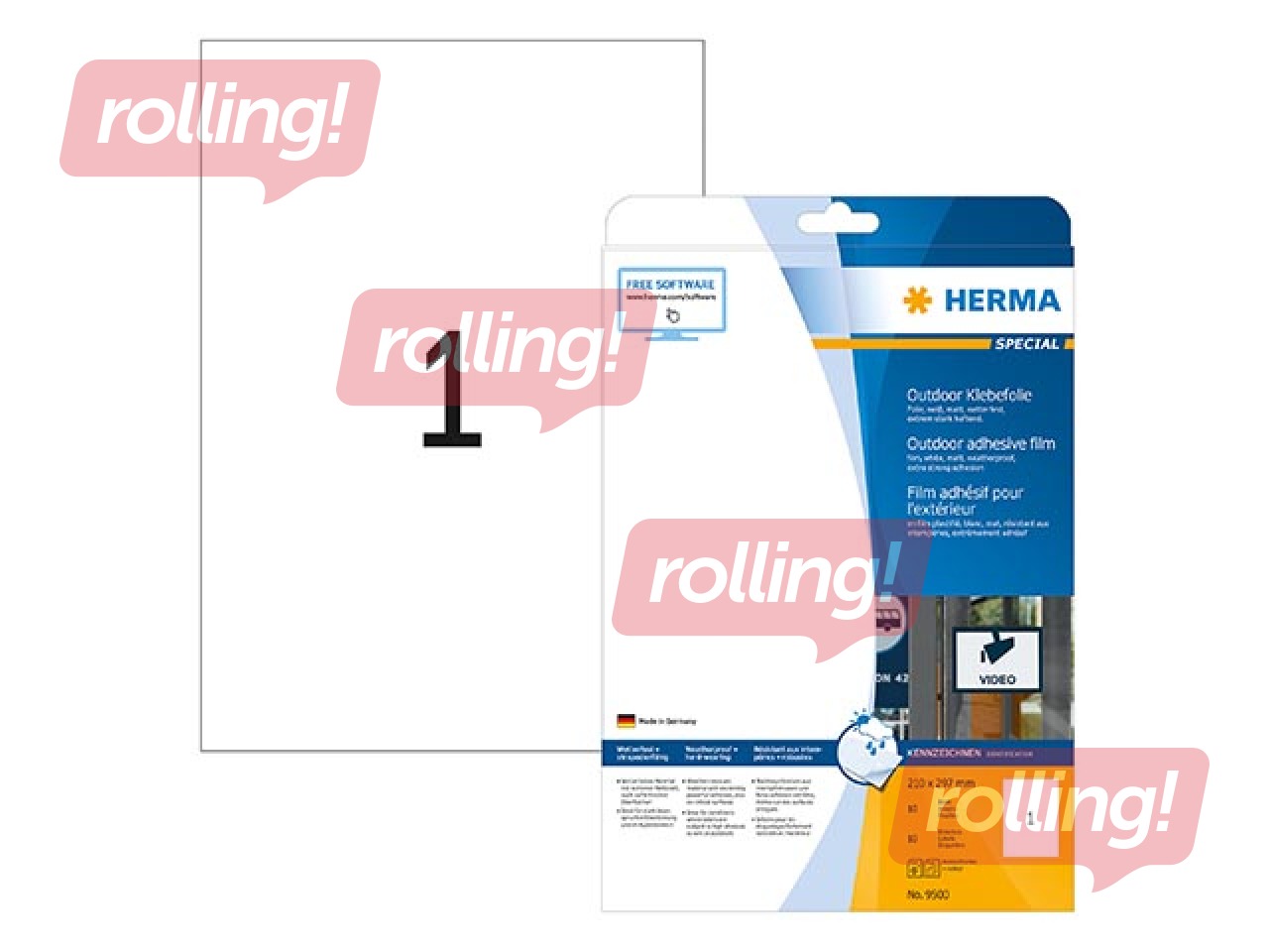 Наклейки Herma Special, A4, 210 х 297 мм, 10 листов, прочные, белые