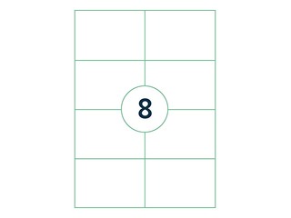 Labels Rillprint, A4, 105x74 mm, 1000 sheets, white 