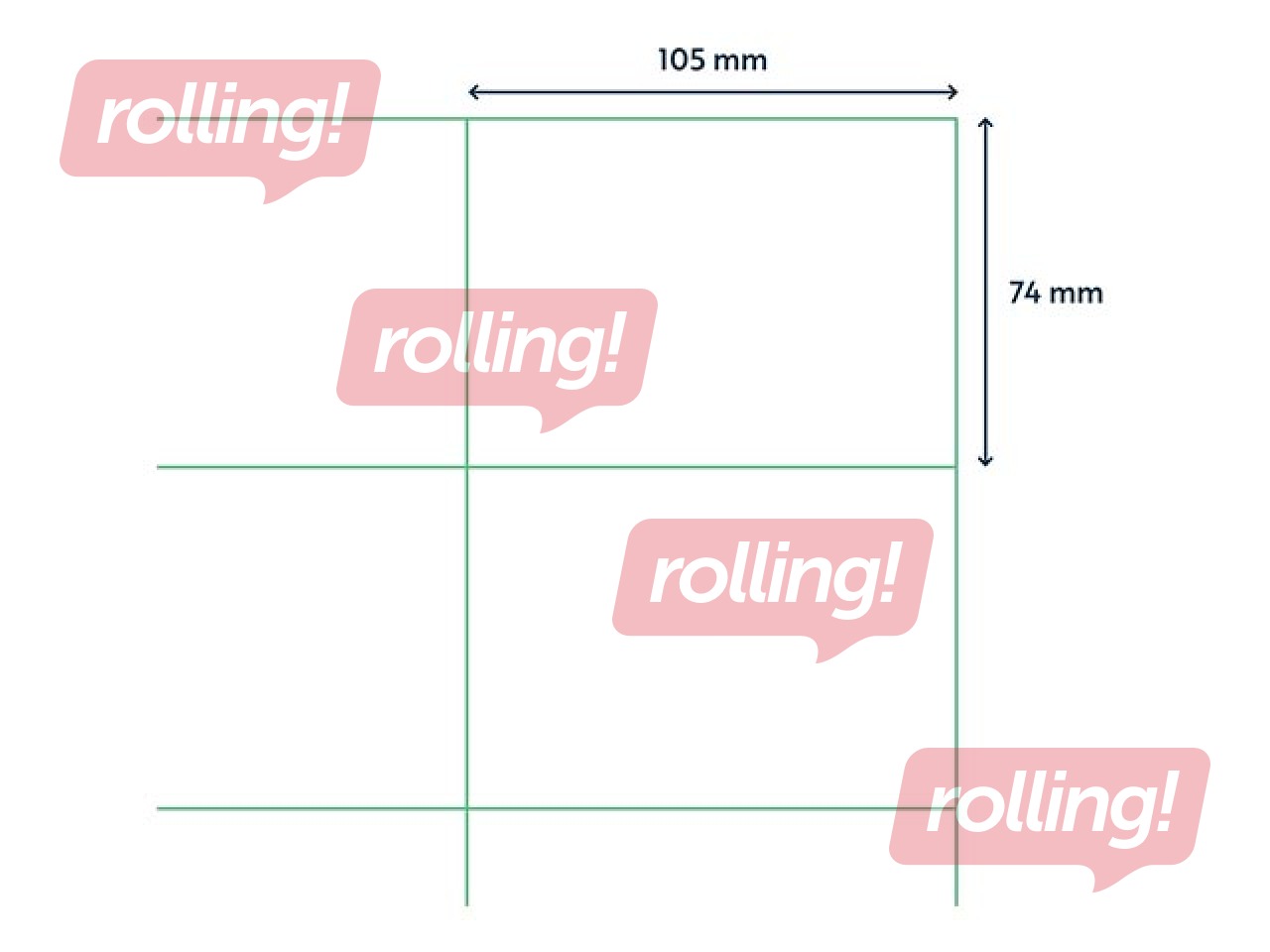 Labels Rillprint, A4, 105x74 mm, 1000 sheets, white 