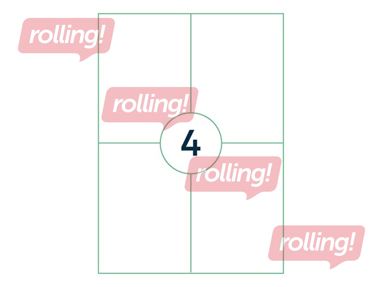 Наклейки Rillprint, A4,105x148 мм, 1000 листов, белые