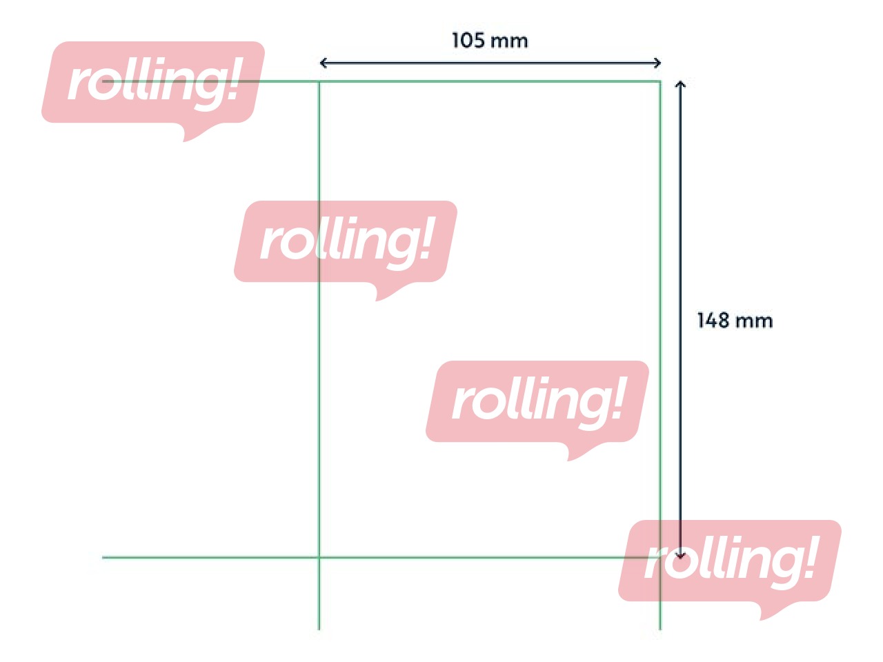Наклейки Rillprint, A4,105x148 мм, 1000 листов, белые