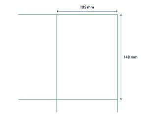 Uzlīmes Rillprint, A4,105x148 mm, 1000 loksnes, baltas 