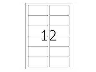 Uzlīmes Herma  A4, 88.9x46.6 mm, 100 loksnes, baltas, noturīgas