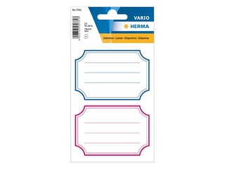 Book labels Herma Vario, blue and red, 78x53mm