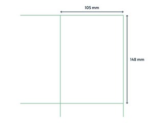 Uzlīmes Rillprint, A4,105x148 mm, 100 loksnes, baltas