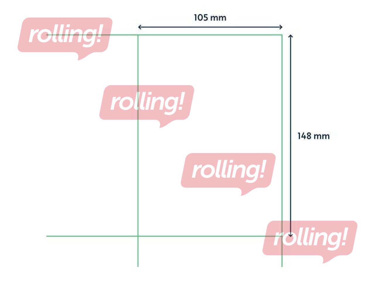 Uzlīmes Rillprint, A4,105x148 mm, 100 loksnes, baltas