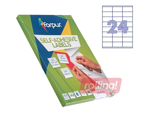 Forpus labels, white, A4, 70x35mm, 100 sheets