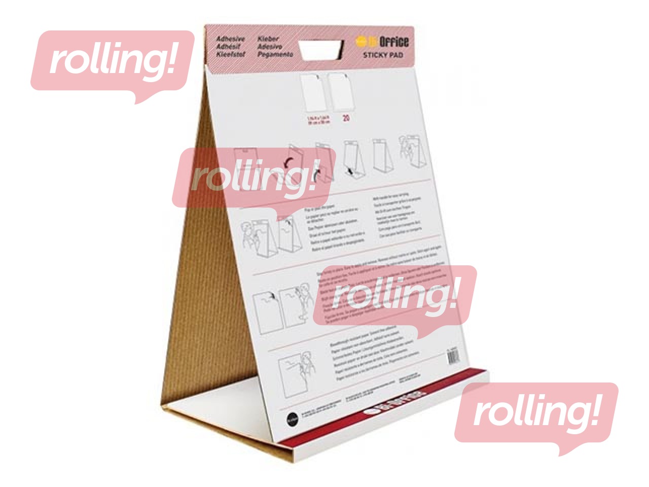 Flipchart pad Bi-Office, self-adhesive, white, 50x58.5cm, 20 sheets