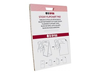 Papīra bloks - tāfele Bi-Office, pašlīmējošs, balts, 50x58.5cm, 20 lapas