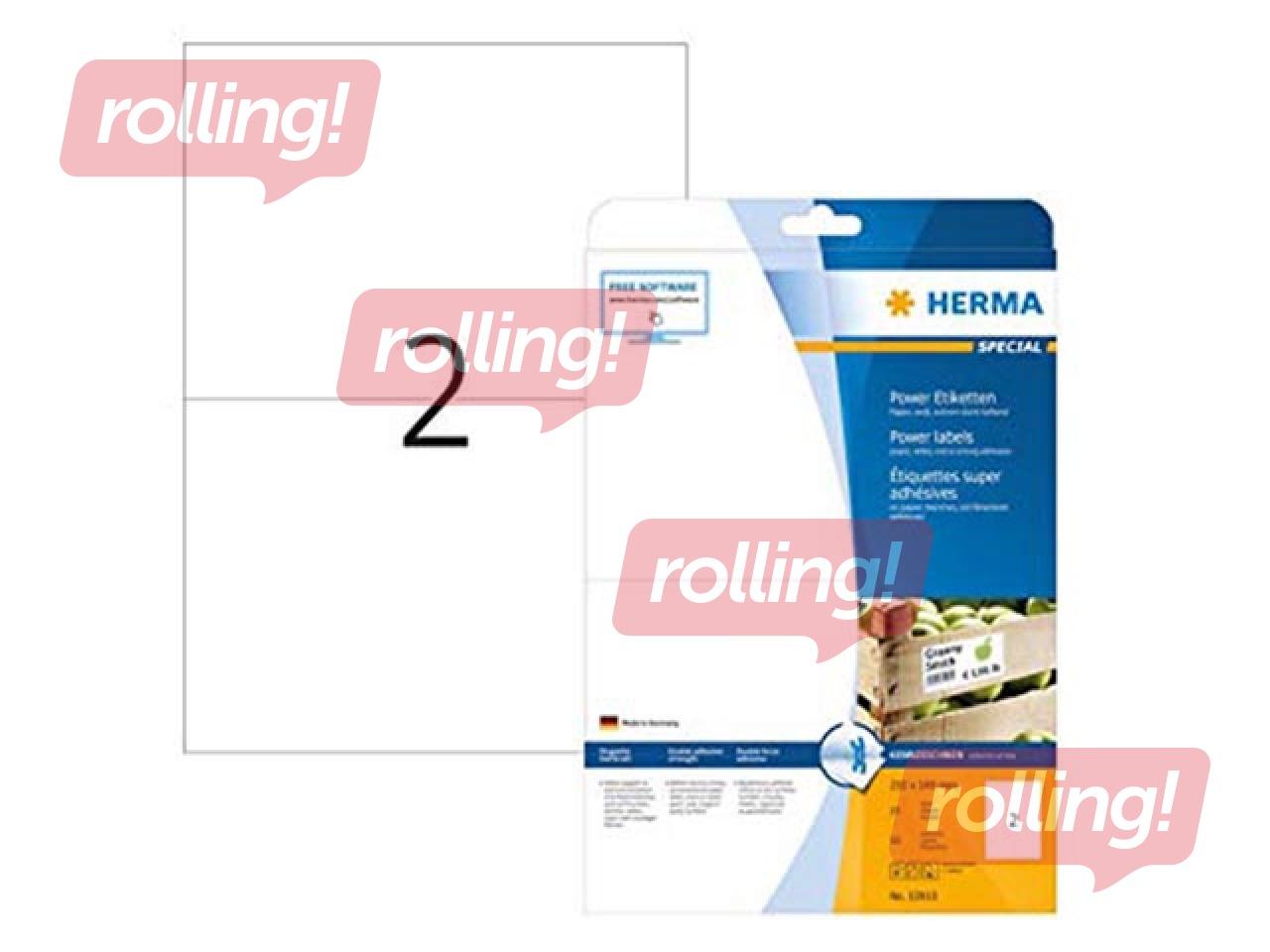 Наклейки Herma Special, A4, 210x148 мм, 25 листов, прозрачные